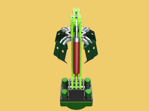 LINK HYDRAULIC THUMB KNUCKLEBOOM ARM CRANE LIFTING ATTACHMENT Model 3D