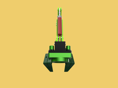 LINK HYDRAULIC THUMB KNUCKLEBOOM ARM CRANE LIFTING ATTACHMENT Model 3D