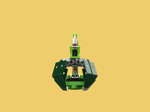LINK HYDRAULIC THUMB KNUCKLEBOOM ARM CRANE LIFTING ATTACHMENT Model 3D