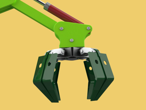 LINK HYDRAULIC THUMB KNUCKLEBOOM ARM CRANE LIFTING ATTACHMENT Model 3D