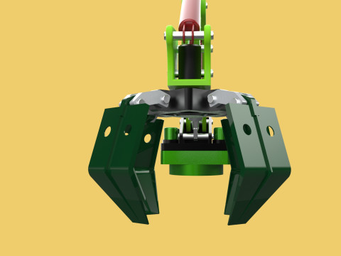 LINK HYDRAULIC THUMB KNUCKLEBOOM ARM CRANE LIFTING ATTACHMENT Model 3D