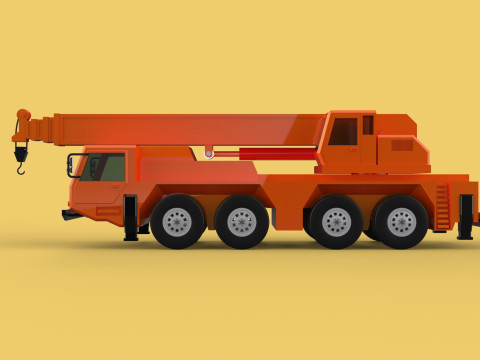 MINIATURE SCALE 1-130 ALL-TERRAIN TELESCOPIC MOBILE CRANE TRUCK Model 3D