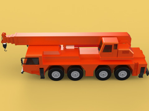 MINIATURE SCALE 1-130 ALL-TERRAIN TELESCOPIC MOBILE CRANE TRUCK Model 3D