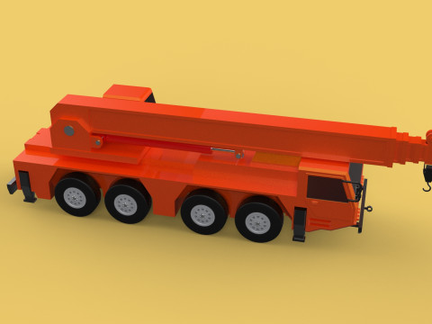 MINIATURE SCALE 1-130 ALL-TERRAIN TELESCOPIC MOBILE CRANE TRUCK Model 3D