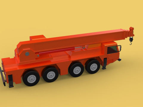 MINIATURE SCALE 1-130 ALL-TERRAIN TELESCOPIC MOBILE CRANE TRUCK Model 3D
