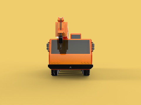MINIATURE SCALE 1-130 ALL-TERRAIN TELESCOPIC MOBILE CRANE TRUCK Model 3D