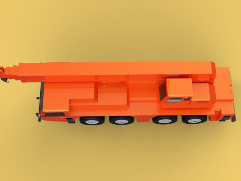 MINIATURE SCALE 1-130 ALL-TERRAIN TELESCOPIC MOBILE CRANE TRUCK Model 3D