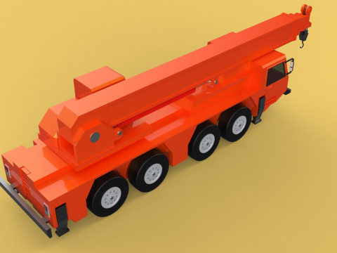 MINIATURE SCALE 1-130 ALL-TERRAIN TELESCOPIC MOBILE CRANE TRUCK Model 3D