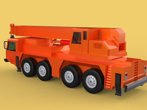 MINIATURE SCALE 1-130 ALL-TERRAIN TELESCOPIC MOBILE CRANE TRUCK Model 3D