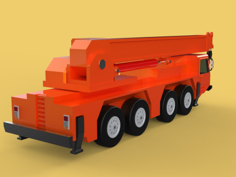 MINIATURE SCALE 1-130 ALL-TERRAIN TELESCOPIC MOBILE CRANE TRUCK Model 3D