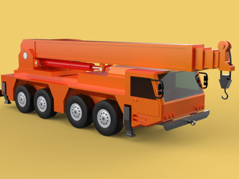 MINIATURE SCALE 1-130 ALL-TERRAIN TELESCOPIC MOBILE CRANE TRUCK Model 3D