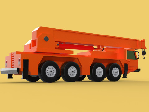 MINIATURE SCALE 1-130 ALL-TERRAIN TELESCOPIC MOBILE CRANE TRUCK Model 3D