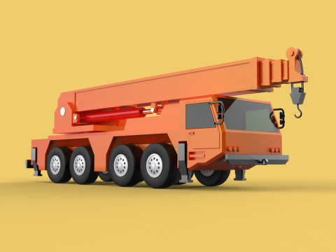 MINIATURE SCALE 1-130 ALL-TERRAIN TELESCOPIC MOBILE CRANE TRUCK Model 3D