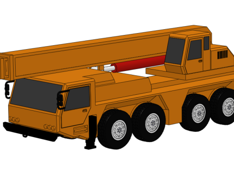 MINIATURE SCALE 1-130 ALL-TERRAIN TELESCOPIC MOBILE CRANE TRUCK Model 3D