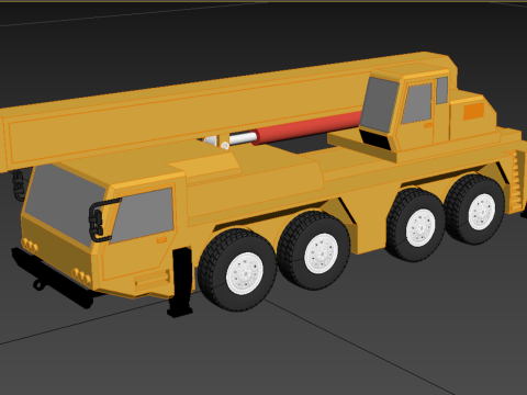 MINIATURE SCALE 1-130 ALL-TERRAIN TELESCOPIC MOBILE CRANE TRUCK Model 3D