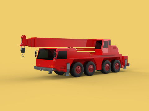 ALL-TERRAIN TELESCOPIC MOBILE CRANE CRAWLER LIFTING JIB TRUCK 3D 모델