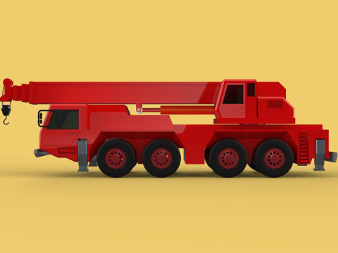 ALL-TERRAIN TELESCOPIC MOBILE CRANE CRAWLER LIFTING JIB TRUCK 3D Model