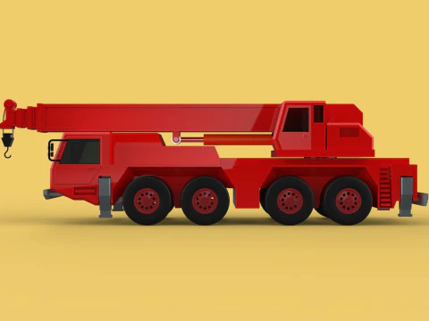 ALL-TERRAIN TELESCOPIC MOBILE CRANE CRAWLER LIFTING JIB TRUCK 3D Model