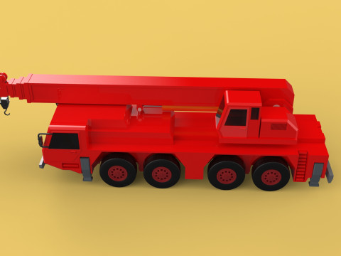 ALL-TERRAIN TELESCOPIC MOBILE CRANE CRAWLER LIFTING JIB TRUCK 3D Model