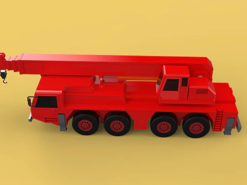 ALL-TERRAIN TELESCOPIC MOBILE CRANE CRAWLER LIFTING JIB TRUCK 3D Model