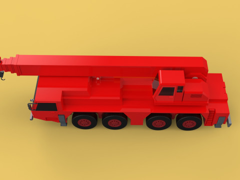 ALL-TERRAIN TELESCOPIC MOBILE CRANE CRAWLER LIFTING JIB TRUCK 3D Model