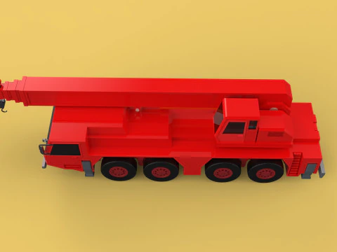 ALL-TERRAIN TELESCOPIC MOBILE CRANE CRAWLER LIFTING JIB TRUCK 3D Model