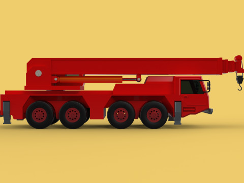 ALL-TERRAIN TELESCOPIC MOBILE CRANE CRAWLER LIFTING JIB TRUCK 3D Model