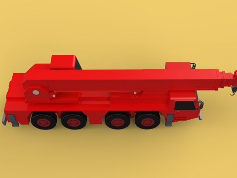 ALL-TERRAIN TELESCOPIC MOBILE CRANE CRAWLER LIFTING JIB TRUCK 3D Model