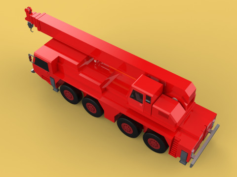 ALL-TERRAIN TELESCOPIC MOBILE CRANE CRAWLER LIFTING JIB TRUCK 3D Model