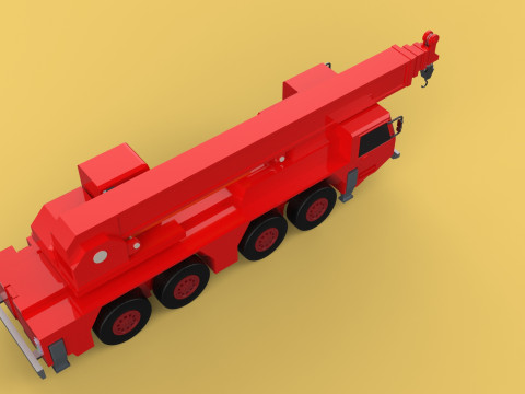 ALL-TERRAIN TELESCOPIC MOBILE CRANE CRAWLER LIFTING JIB TRUCK 3D Model