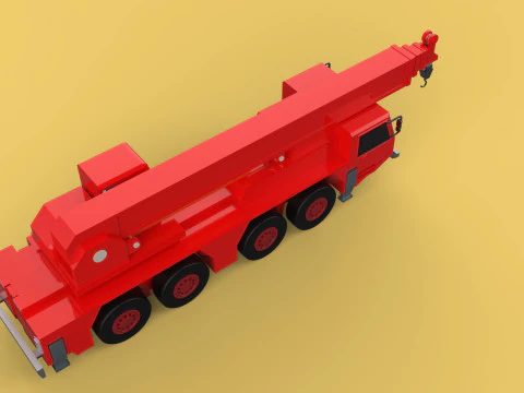 ALL-TERRAIN TELESCOPIC MOBILE CRANE CRAWLER LIFTING JIB TRUCK 3D Model