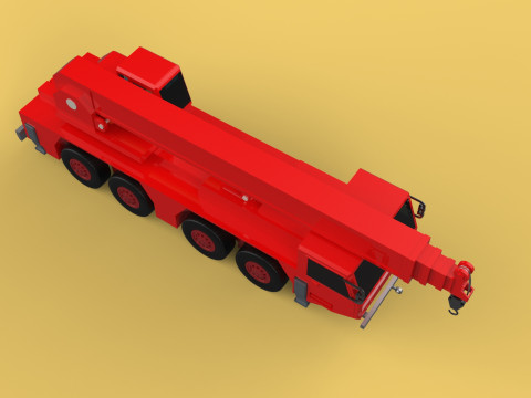 ALL-TERRAIN TELESCOPIC MOBILE CRANE CRAWLER LIFTING JIB TRUCK 3D Model
