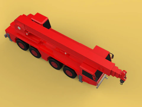 ALL-TERRAIN TELESCOPIC MOBILE CRANE CRAWLER LIFTING JIB TRUCK 3D Model