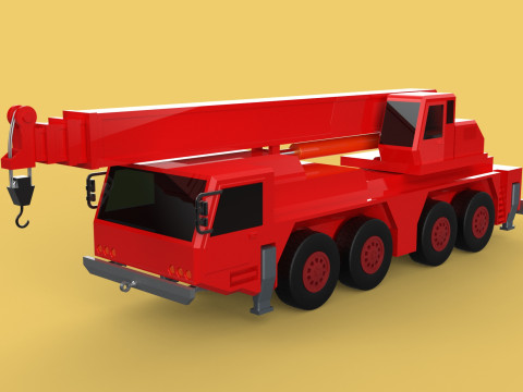 ALL-TERRAIN TELESCOPIC MOBILE CRANE CRAWLER LIFTING JIB TRUCK 3D Model