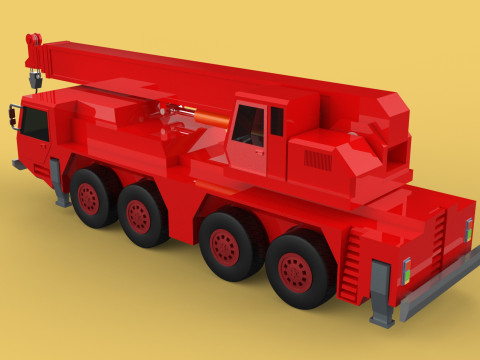 ALL-TERRAIN TELESCOPIC MOBILE CRANE CRAWLER LIFTING JIB TRUCK 3D Model