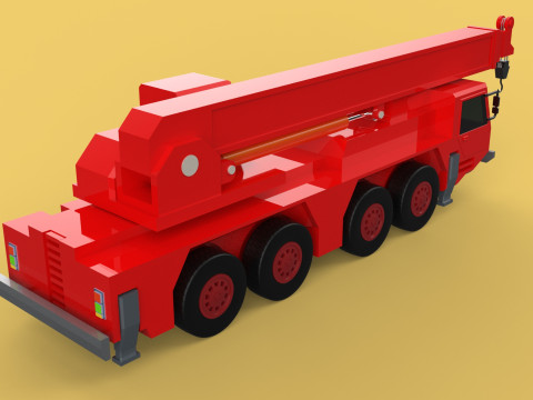 ALL-TERRAIN TELESCOPIC MOBILE CRANE CRAWLER LIFTING JIB TRUCK 3D Model