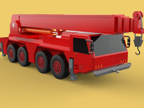 ALL-TERRAIN TELESCOPIC MOBILE CRANE CRAWLER LIFTING JIB TRUCK 3D Model