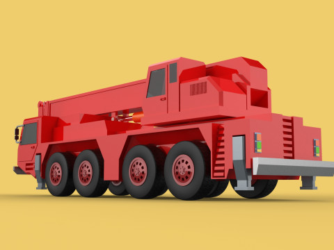 ALL-TERRAIN TELESCOPIC MOBILE CRANE CRAWLER LIFTING JIB TRUCK 3D Model