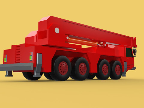 ALL-TERRAIN TELESCOPIC MOBILE CRANE CRAWLER LIFTING JIB TRUCK 3D Model