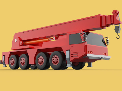 ALL-TERRAIN TELESCOPIC MOBILE CRANE CRAWLER LIFTING JIB TRUCK 3D Model