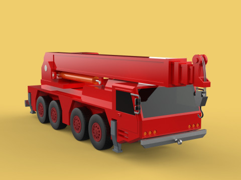 ALL-TERRAIN TELESCOPIC MOBILE CRANE CRAWLER LIFTING JIB TRUCK 3D Model