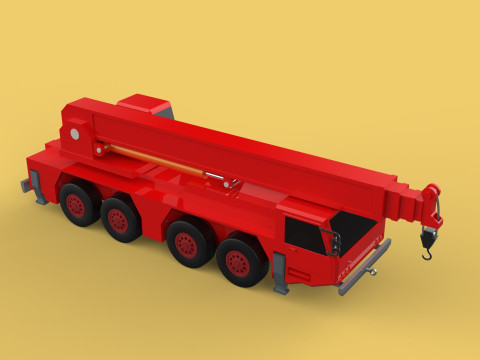 ALL-TERRAIN TELESCOPIC MOBILE CRANE CRAWLER LIFTING JIB TRUCK 3D Model