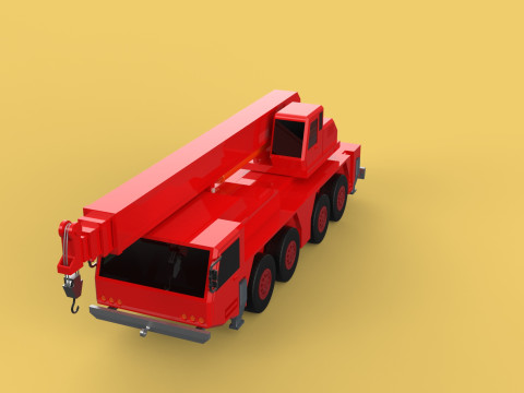 ALL-TERRAIN TELESCOPIC MOBILE CRANE CRAWLER LIFTING JIB TRUCK 3D Model