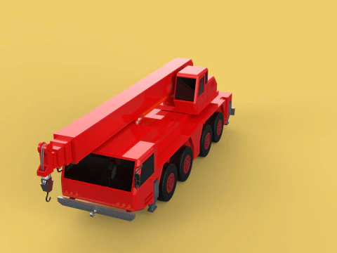 ALL-TERRAIN TELESCOPIC MOBILE CRANE CRAWLER LIFTING JIB TRUCK 3D Model