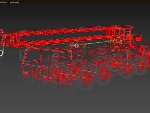 ALL-TERRAIN TELESCOPIC MOBILE CRANE CRAWLER LIFTING JIB TRUCK 3D Model