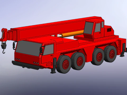 ALL-TERRAIN TELESCOPIC MOBILE CRANE CRAWLER LIFTING JIB TRUCK 3D Model