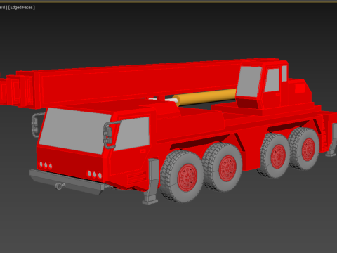 ALL-TERRAIN TELESCOPIC MOBILE CRANE CRAWLER LIFTING JIB TRUCK 3D Model