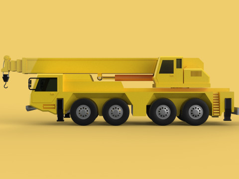 TELESCOPIC MOBILE CRANE CRAWLER LIFTING TRUCK GIRDER OVERHEAD 3D Model