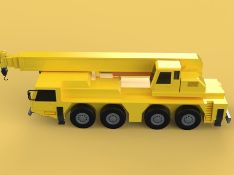 TELESCOPIC MOBILE CRANE CRAWLER LIFTING TRUCK GIRDER OVERHEAD 3D Model