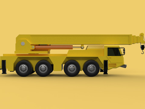 TELESCOPIC MOBILE CRANE CRAWLER LIFTING TRUCK GIRDER OVERHEAD 3D Model